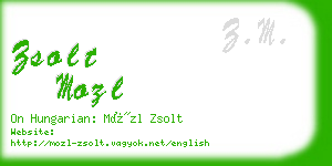 zsolt mozl business card